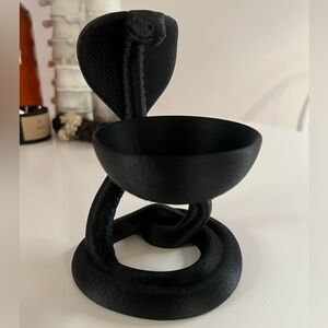 3D Printed Cobra Decorative Dish Gothic Decor